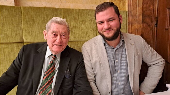 Albert Schromm-Sukop mit Hannes Androsch Albert Schromm-Sukop mit Hannes Androsch